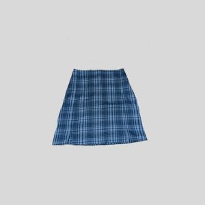 brandy melville blue plaid skirt